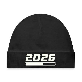2026 - Baby Premium Organic Mütze - Schwarz - Vorne