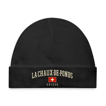 La Chaux-de-Fonds Swiss Crest - Baby Premium Organic Mütze - Schwarz - Vorne
