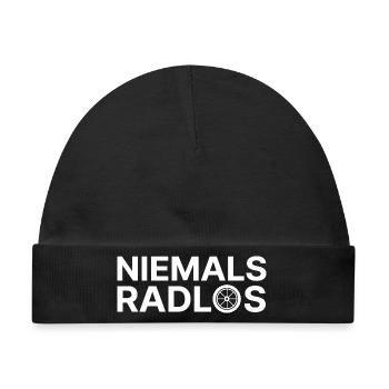 Niemals Radlos - Baby Premium Organic Mütze - Schwarz - Vorne