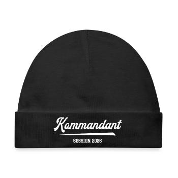 Kommandant Karneval 2026 Fasching Prinzengarde - Baby Premium Organic Mütze - Schwarz - Vorne