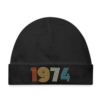 1974 Geschenk 1974 Jahrgang 1974 - Baby Premium Organic Mütze - Schwarz - Vorne