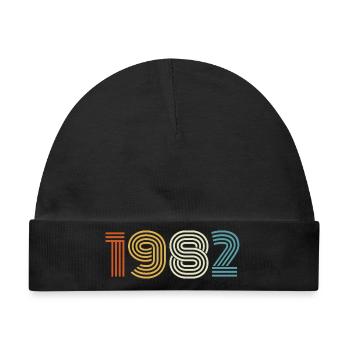 1982 Geschenk 1982 Jahrgang 1982 - Baby Premium Organic Mütze - Schwarz - Vorne