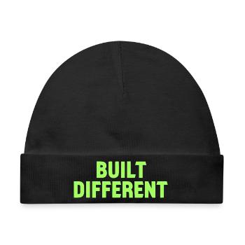 Built Different Neon Tee - Baby Premium Organic Mütze - Schwarz - Vorne