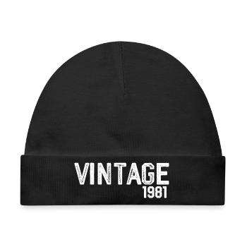 Jahrgang 1981 - Baby Premium Organic Mütze - Schwarz - Vorne
