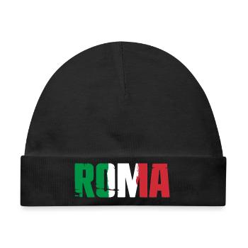 Roma Italia Vintage Rom - Baby Premium Organic Mütze - Schwarz - Vorne