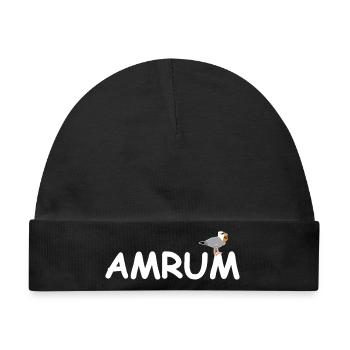 Amrum Möwe Nordsee - Baby Premium Organic Mütze - Schwarz - Vorne
