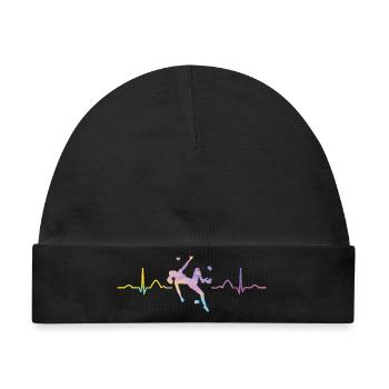 Boulderer Herzschlag Boulder Bouldern - Baby Premium Organic Mütze - Schwarz - Vorne
