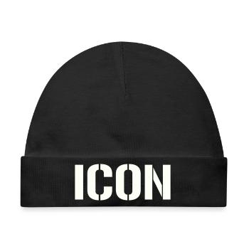 Icon - Baby Premium Organic Mütze - Schwarz - Vorne