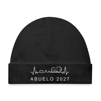 Futuro Abuelo 2027 Latido Corazón Anuncio Embarazo - Baby Premium Organic Mütze - Schwarz - Vorne