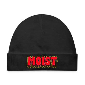 Moist Fat Font Wortzeichen - Baby Premium Organic Mütze - Schwarz - Vorne