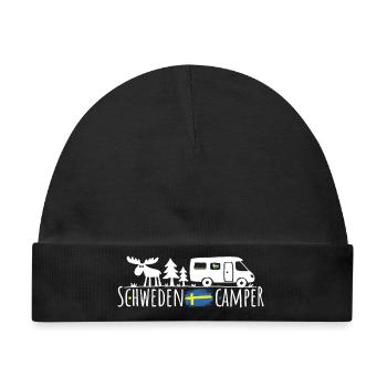 Schweden Camper Silhouette - Baby Premium Organic Mütze - Schwarz - Vorne