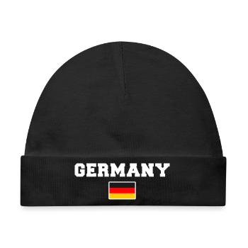 Germany Deutschland  - Baby Premium Organic Mütze - Schwarz - Vorne