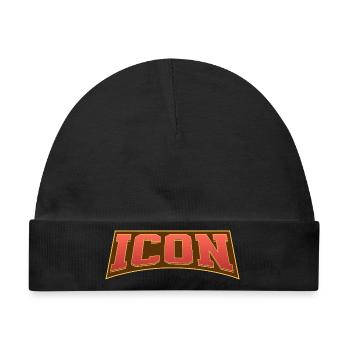 Icon - Baby Premium Organic Mütze - Schwarz - Vorne