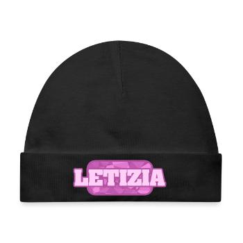 Letizia als Bio - Baby Premium Organic Mütze - Schwarz - Vorne