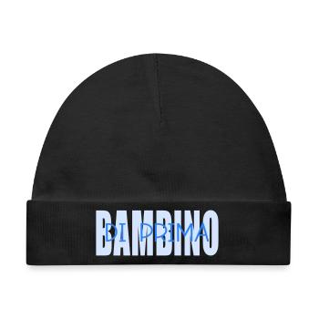 Bambino Figlio Prima, Italien - Baby Premium Organic Mütze - Schwarz - Vorne