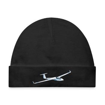 Segelflugzeug - Baby Premium Organic Mütze - Schwarz - Vorne