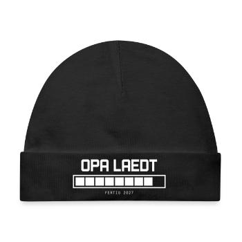 Opa Lädt Fertig 2027 Fortschritt Balken T-Shirt - Baby Premium Organic Mütze - Schwarz - Vorne