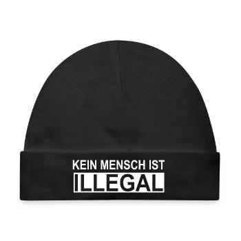Kein Mensch ist Illegal - Baby Premium Organic Mütze - Schwarz - Vorne