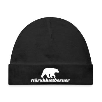 Härzbluetberner, Stadt Bern Schweiz Berner - Baby Premium Organic Mütze - Schwarz - Vorne