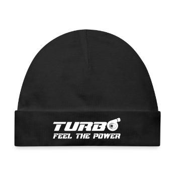Turbo - Baby Premium Organic Mütze - Schwarz - Vorne