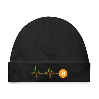 Bitcoin Chart Muster - Baby Premium Organic Mütze - Schwarz - Vorne
