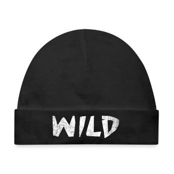 WILD! - Baby Premium Organic Mütze - Schwarz - Vorne