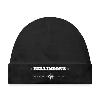 Koordinaten Bellinzona - Baby Premium Organic Mütze - Schwarz - Vorne