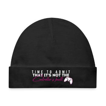 Controller's Fault Gamer Meme Tee - Baby Premium Organic Mütze - Schwarz - Vorne