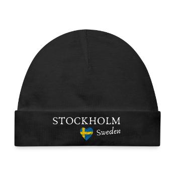 Ich liebe Stockholm, Schweden - Baby Premium Organic Mütze - Schwarz - Vorne