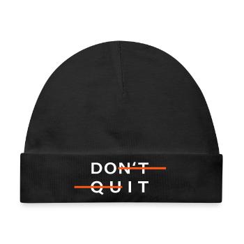 sport don't quit motivation do it - Baby Premium Organic Mütze - Schwarz - Vorne
