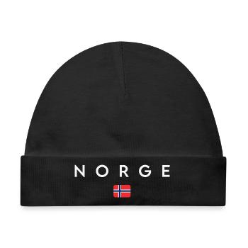 Norwegische Flagge, Norwegischer Stolz - Baby Premium Organic Mütze - Schwarz - Vorne