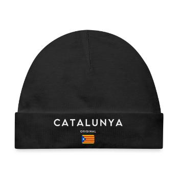 Flagge von Katalonien, katalanischer Stolz - Baby Premium Organic Mütze - Schwarz - Vorne