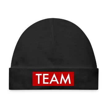 Team - Baby Premium Organic Mütze - Schwarz - Vorne