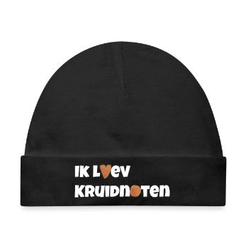 Ich liebe kruidnoten - Baby Premium Organic Mütze - Schwarz - Vorne