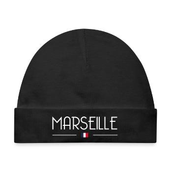 Marseille - Baby Premium Organic Mütze - Schwarz - Vorne