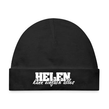 Frau Helen - Baby Premium Organic Mütze - Schwarz - Vorne