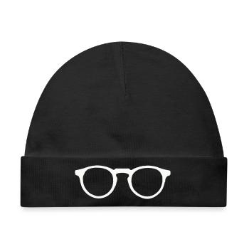 Brille - Baby Premium Organic Mütze - Schwarz - Vorne