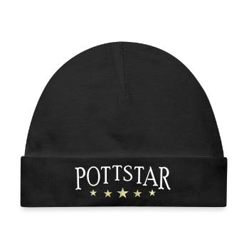 Pottstar, Star aus dem Ruhrpott oder am Kochtopf - Baby Premium Organic Mütze - Schwarz - Vorne
