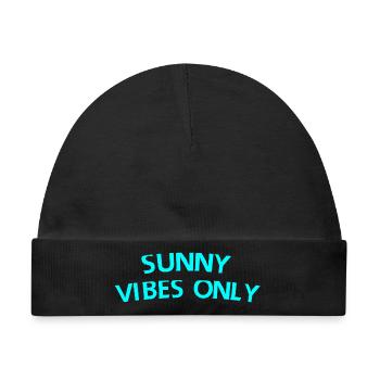 Nur sonnige Vibes - Baby Premium Organic Mütze - Schwarz - Vorne
