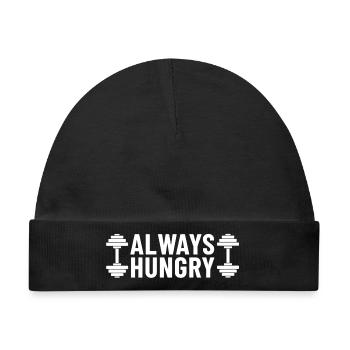 Always Hungry Hanteln - Baby Premium Organic Mütze - Schwarz - Vorne