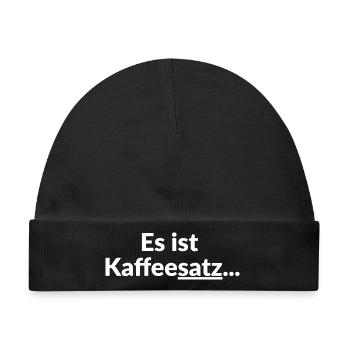 Es ist Kaffeessatz Typo - Baby Premium Organic Mütze - Schwarz - Vorne