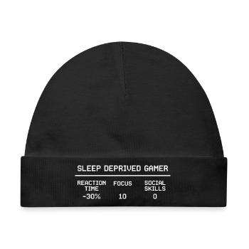  Sleep Deprived Gamer RPG Stat Block Video Game - Baby Premium Organic Mütze - Schwarz - Vorne