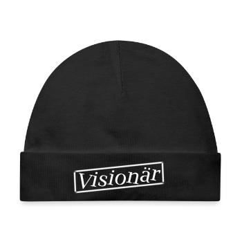 Visionär...zeig es jeden mit deinem Look - Baby Premium Organic Mütze - Schwarz - Vorne