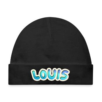 Job Louis - Baby Premium Organic Mütze - Schwarz - Vorne