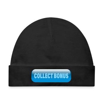 COLLECT BONUS - Baby Premium Organic Mütze - Schwarz - Vorne