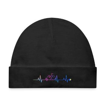 Fahrradherz Gradient - Baby Premium Organic Mütze - Schwarz - Vorne