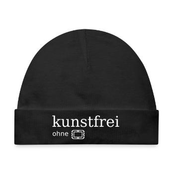 kunstfrei mit ohne rahmen - Baby Premium Organic Mütze - Schwarz - Vorne