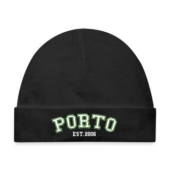 Porto gegründet 2006 - Baby Premium Organic Mütze - Schwarz - Vorne