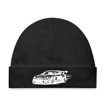 Auto Rennauto - Baby Premium Organic Mütze - Schwarz - Vorne