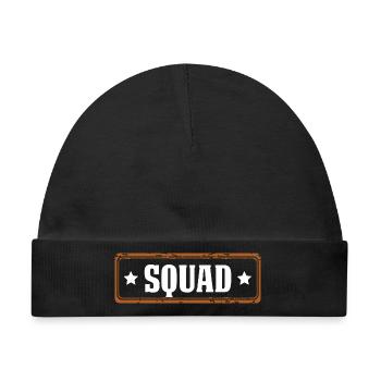 squad - Baby Premium Organic Mütze - Schwarz - Vorne
